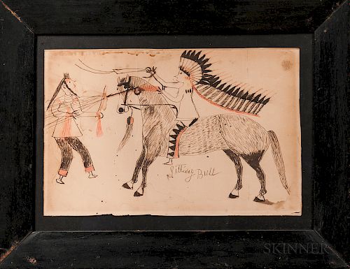 Ledger Drawing Attributed to Sitting Bull