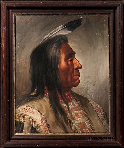 Oil on Canvas Portrait of Red Cloud