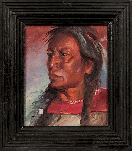 Oil on Canvas Portrait of an Indian Man