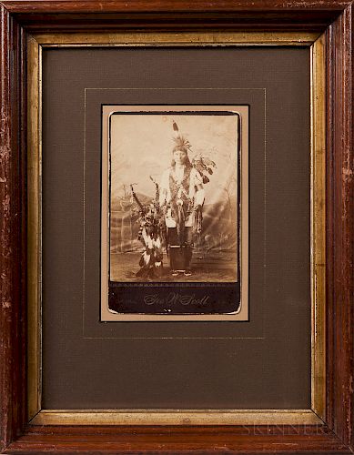 Cabinet Card Photograph of an American Indian in Dance Costume