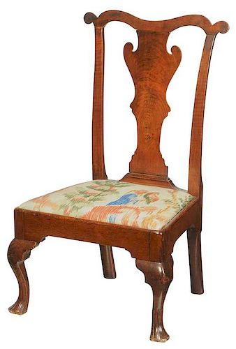 Pennsylvania Queen Anne Walnut Slipper Chair