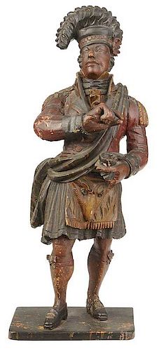 Fine and Rare Carved Tobacconist's Figure
