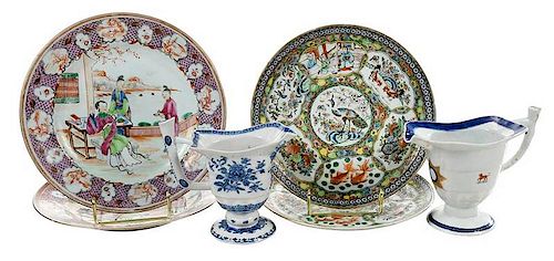 Six Chinese Export Porcelain Objects