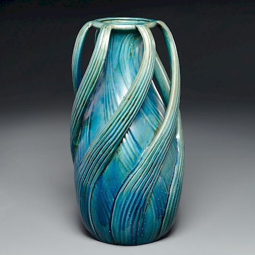 Arts & Crafts ceramic vase after Teco