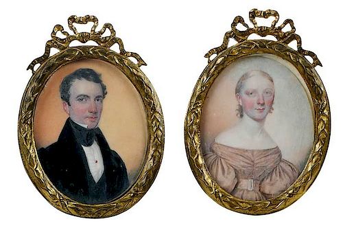 A Pair of British Portrait Miniatures