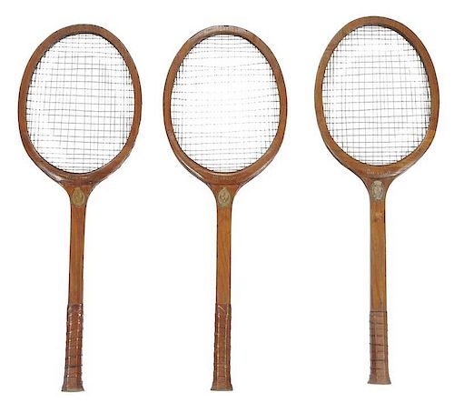 Three Monumental Tennis Rackets, Briar Cliff