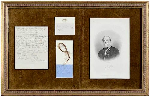 Framed Robert E. Lee Historical Memorabilia
