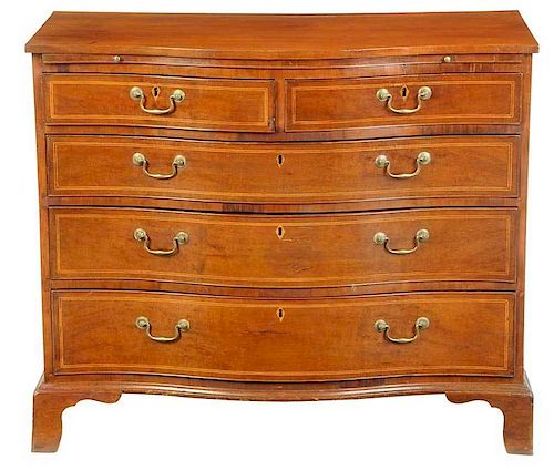 Fine Southern Federal Serpentine Chest