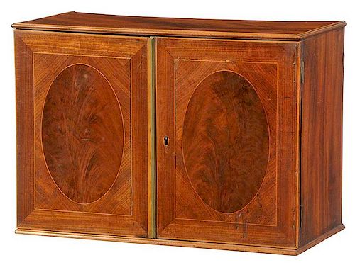 Federal Inlaid Mahogany Collector's Cabinet