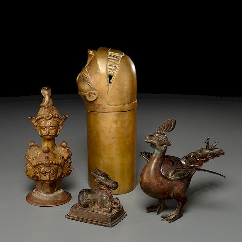 Group antique Indian metalware