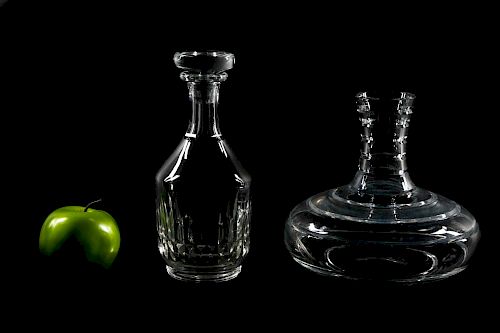 Group of Two Baccarat Crystal Decanters