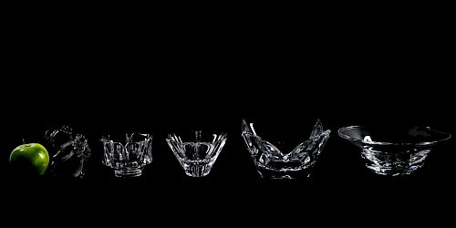 5 PC Orrefors Crystal Grouping