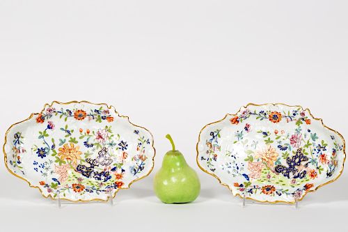 Pair, 19th Century Chinoiserie Porcelain Dishes