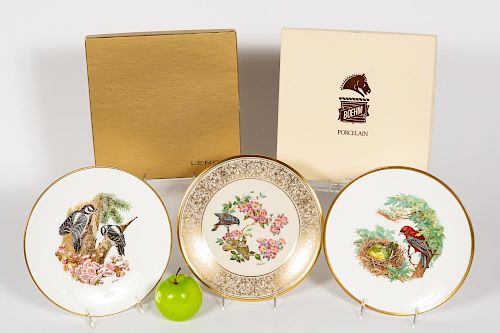 Three Boehm Porcelain Plates in Original Boxes