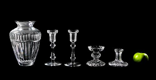 Waterford Crystal "Pompeii" Vase & Candlesticks
