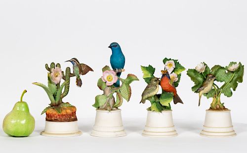 Four Boehm Porcelain Bird Figurines