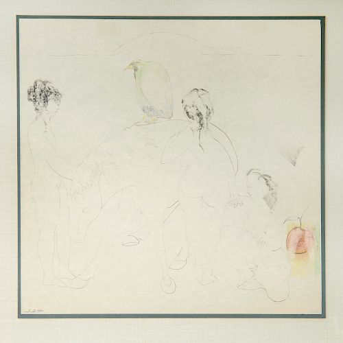 Stanley Boxer, mixed media drawing, c.1973