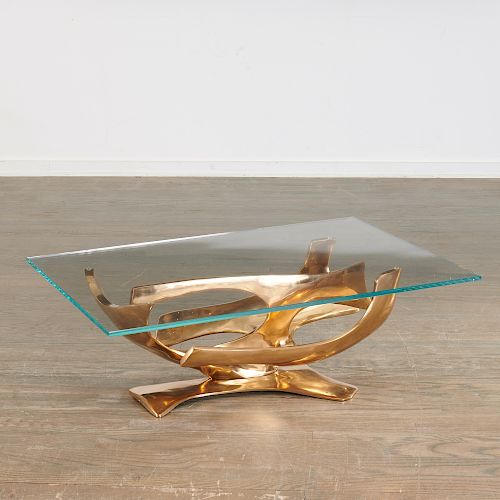 Fred Brouard, gilt bronze coffee table