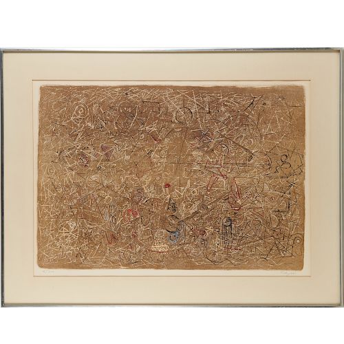 Mark Tobey, lithograph, 1966