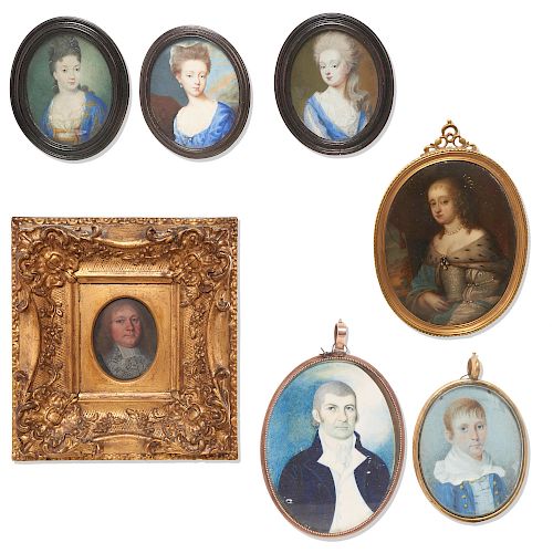 Nice collection European portrait miniatures