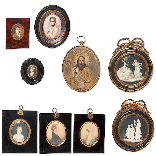 Collection European miniature paintings and icon