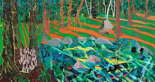 Gary Buch, (American, b. 1954), Woodlands, Triptych
