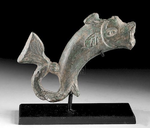 Roman Bronze Dolphin Applique