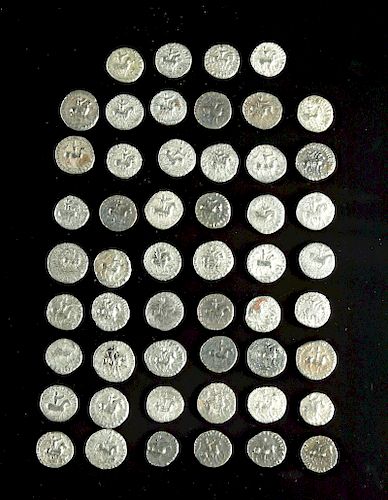 Lot of 50 Ancient Indo-Scythian Silver Coins - 91.1 g