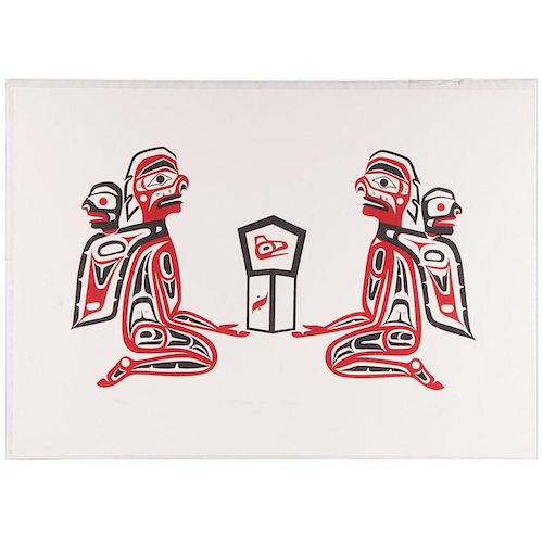 "Tribute To Our Elders" lithograph by C. Hunt.
