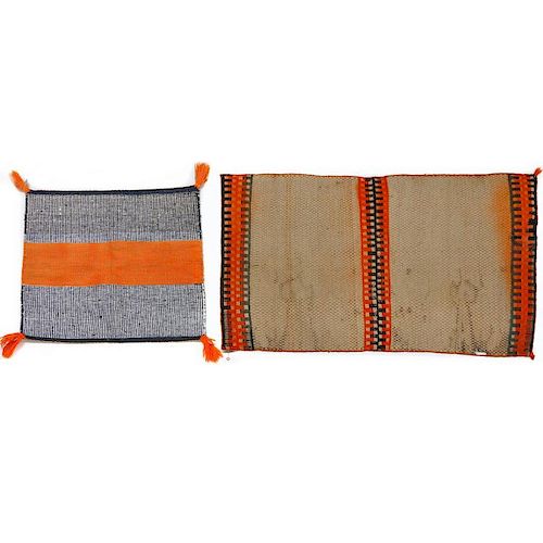 Two Navajo Twill-weave Saddle Blankets