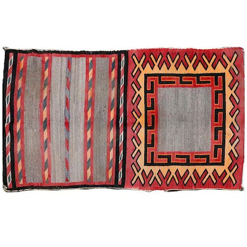 A Navajo Teec Nos Pos Double Saddle Blanket