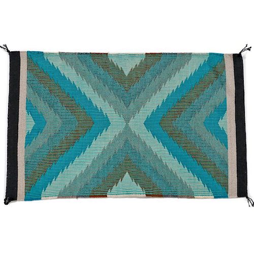 Navajo twill-weave saddle blanket
