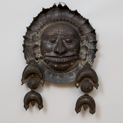 Indian Bronze Figure of a Bhuta Mask