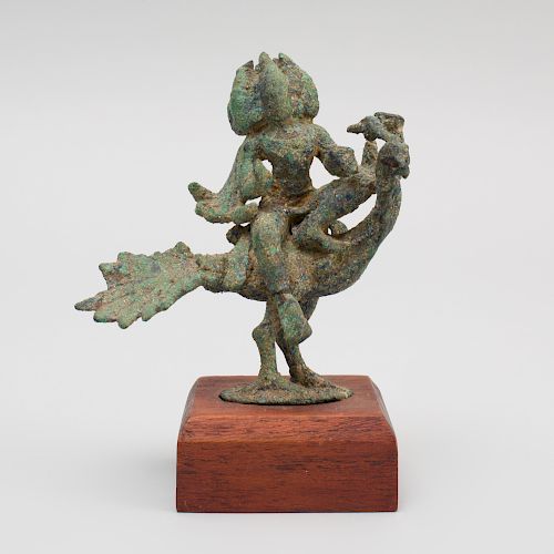 Indian Bronze Figure of Kartikeya