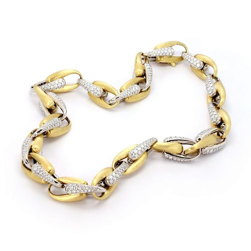 Marco Bicego 15.5ct Diamond 18k Chain Link Necklace