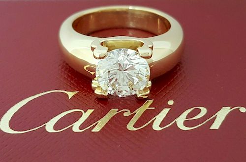 Cartier 2.51ct 18K Diamond Solitaire Engagement Ring