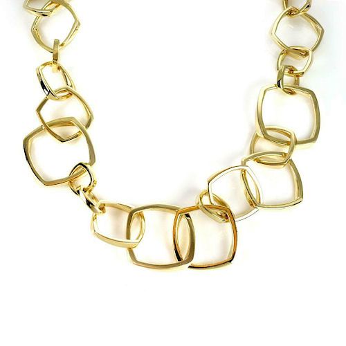Tiffany & Co Frank Gehry 18k Gold Torque Link Necklace