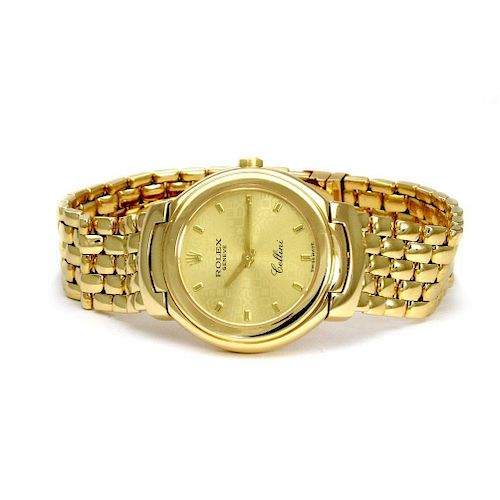Rolex Cellini 18k Gold Wrist Watch Quartz 6621 w/Box