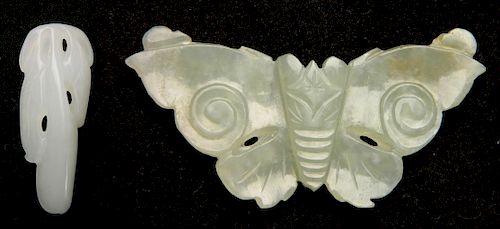 2 19th c. Chinese carved jade pendant