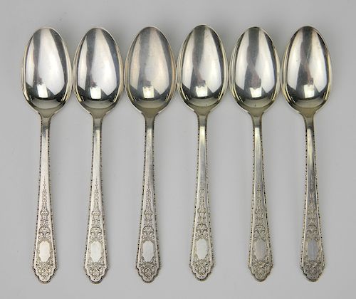 Set of 6 Lunt sterling silver teaspoons