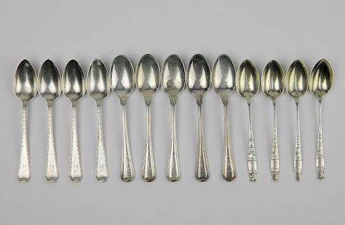 13 Sterling silver demi-tasse spoons