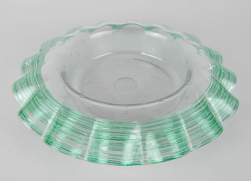 Steuben glass console bowl