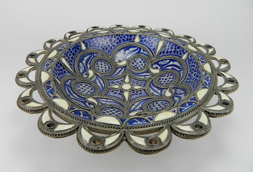 Moroccan ceramic charger