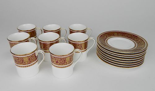 8 Royal Doulton porcelain cups and saucers