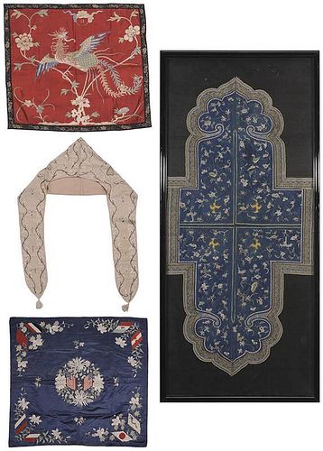 Four Embroidered Panels