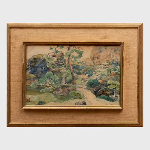 Emil Orlik (1870-1932): Landscape in Kyoto