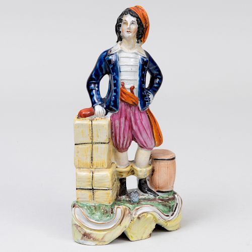 Staffordshire Pottery Figure of a Docksman 