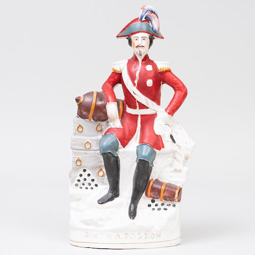 Staffordshire Pottery 'Emperor Napoleon' Flatback Figure