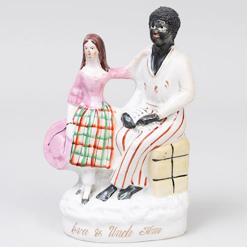 Staffordshire Pottery 'Eva and Uncle Tom' Figure Group