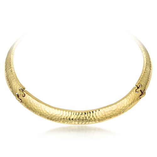 A Hammered Gold Choker Necklace